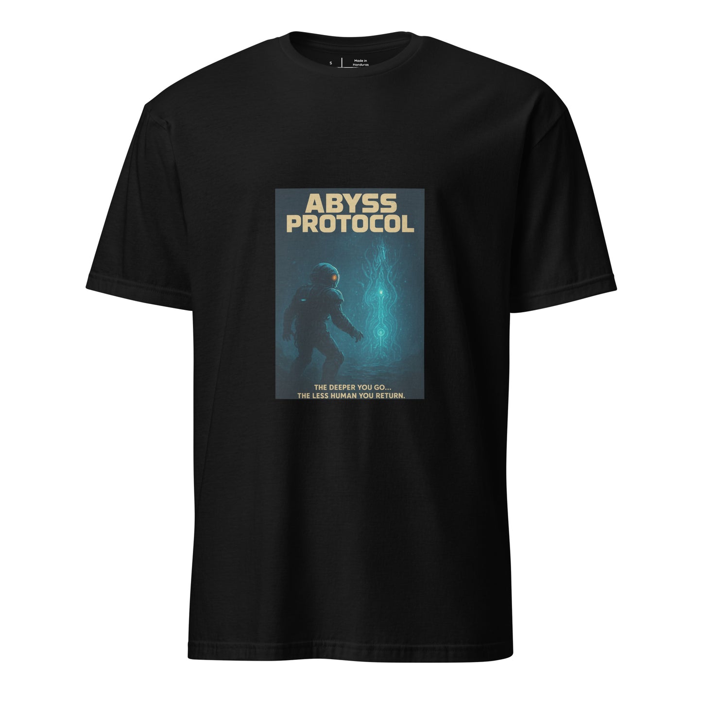 Abyss Protocol - Deep-Sea Encounter - Short-Sleeve Unisex T-Shirt - Graphic Tee - Black - Front