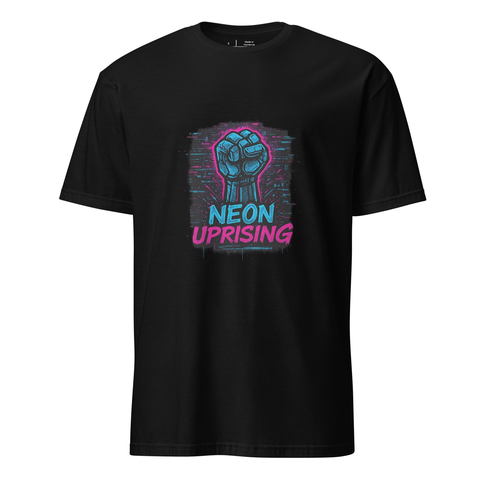 Neon Uprising - Digital Rebellion - Short-Sleeve Unisex T-Shirt - Graphic Tee - Black - Front