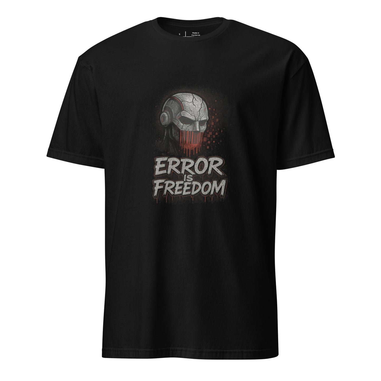 Error is Freedom - Cyberpunk Edge - Short-Sleeve Unisex T-Shirt - Graphic Tee - Black - Front