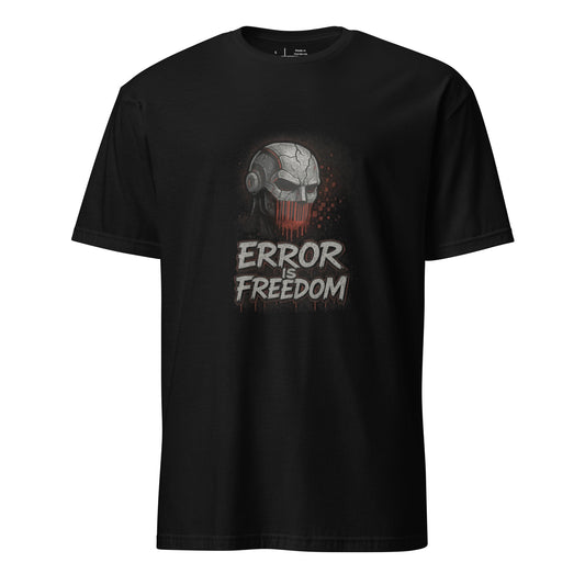 Error is Freedom - Cyberpunk Edge - Short-Sleeve Unisex T-Shirt - Graphic Tee - Black - Front