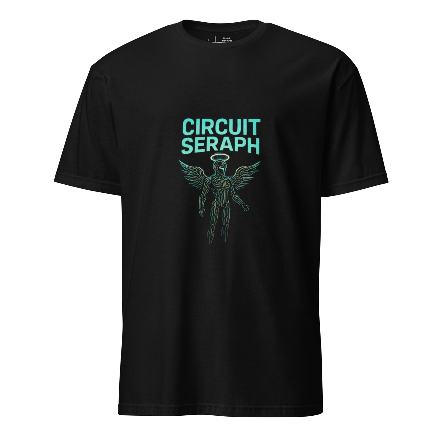 Circuit Seraph - Digital Watcher - Short-Sleeve Unisex T-Shirt - Graphic Tee - Black - Front