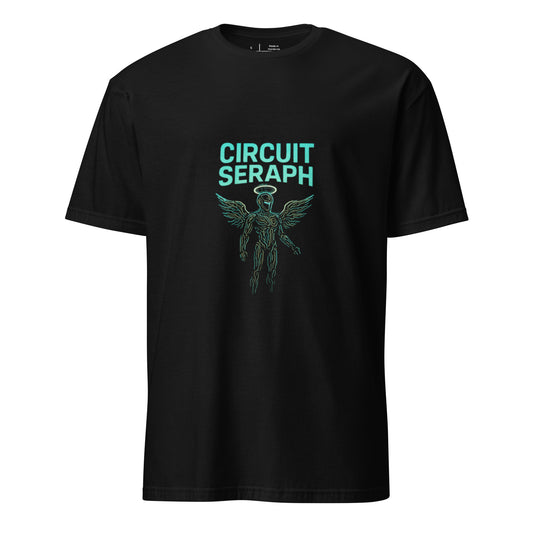 Circuit Seraph - Digital Watcher - Short-Sleeve Unisex T-Shirt - Graphic Tee - Black - Front