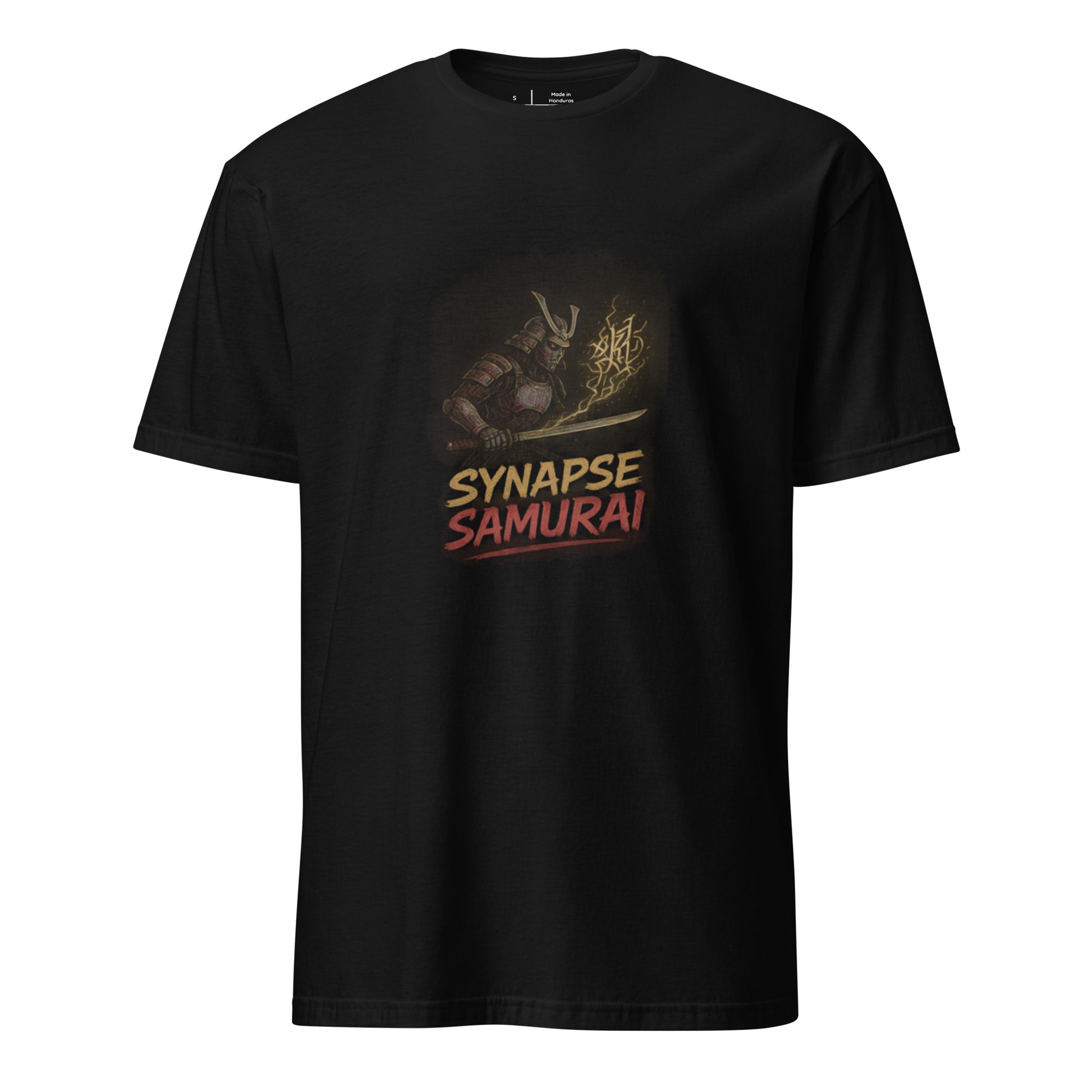 Synapse Samurai - Warrior Spirit - Short-Sleeve Unisex T-Shirt - Graphic Tee - Black - Front