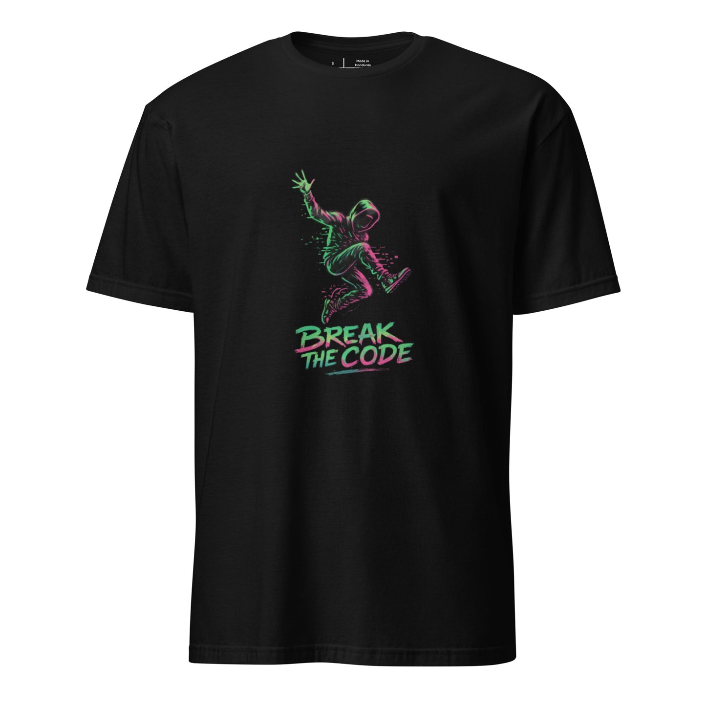Pixel Rift Dancer - Digital Rhythm - Short-Sleeve Unisex T-Shirt - Graphic Tee - Black - Front