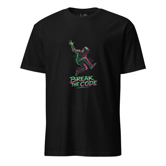 Pixel Rift Dancer - Digital Rhythm - Short-Sleeve Unisex T-Shirt - Graphic Tee - Black - Front