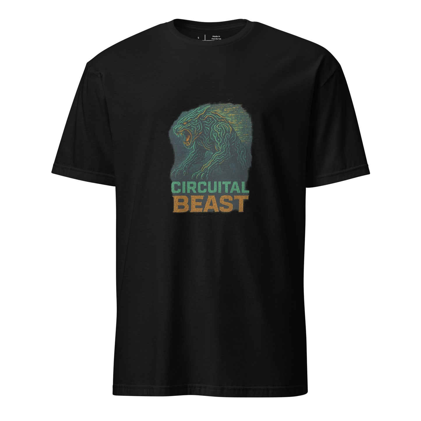 The Circuital Beast - Digital Power - Short-Sleeve Unisex T-Shirt - Graphic Tee - Black - Front