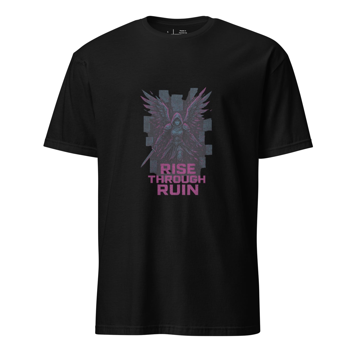 Glitchborne Valkyrie - Strength Through Chaos - Short-Sleeve Unisex T-Shirt - Graphic Tee - Black - Front