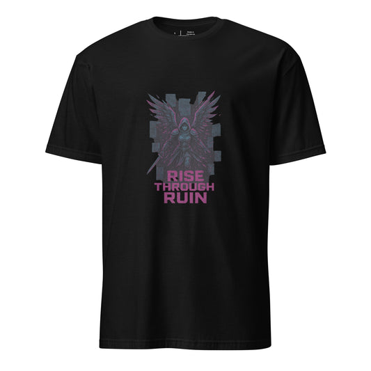 Glitchborne Valkyrie - Strength Through Chaos - Short-Sleeve Unisex T-Shirt - Graphic Tee - Black - Front