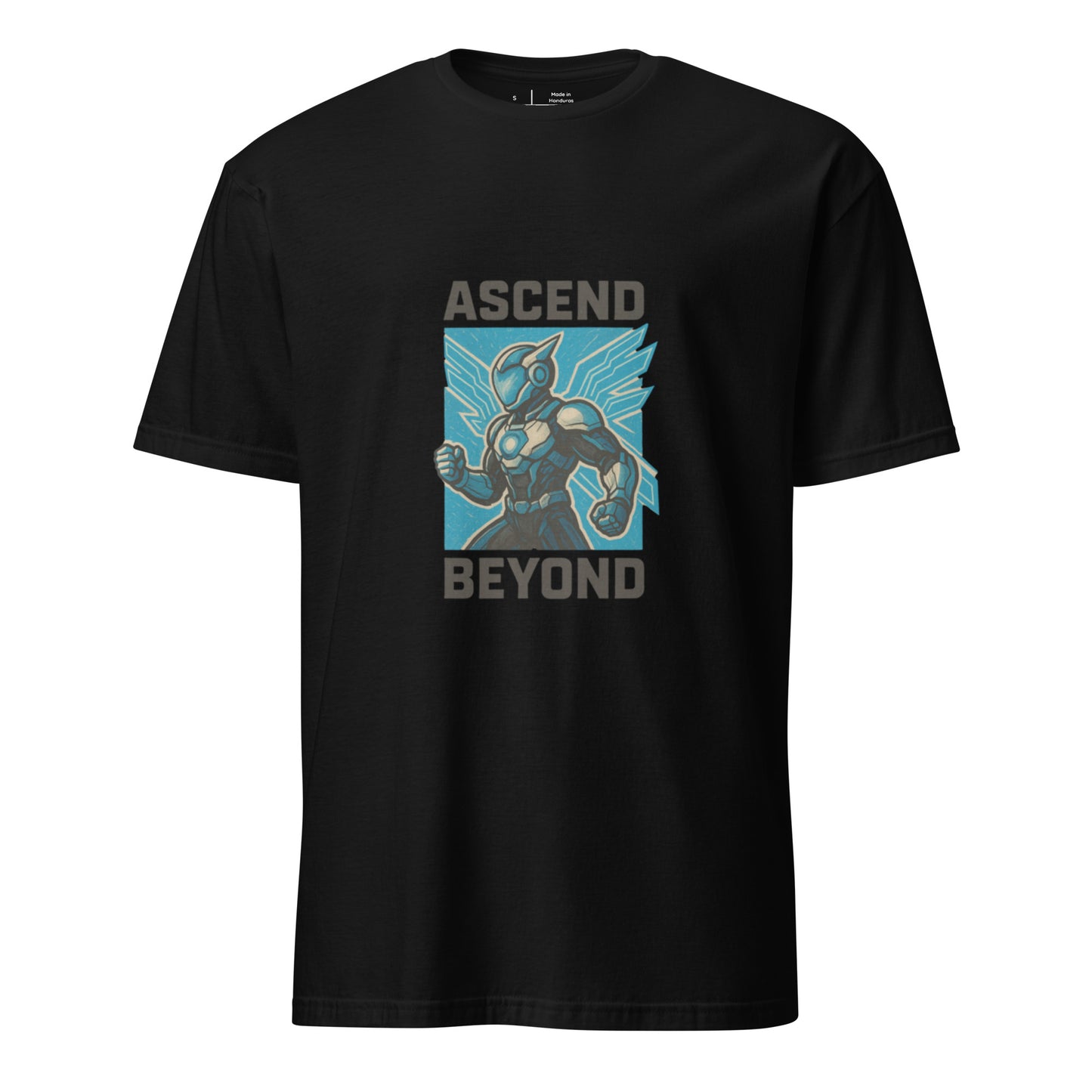 Mechaverse Crusader – Hard-Light Wing Pilot - Short-Sleeve Unisex T-Shirt - Graphic Tee - Black - Front