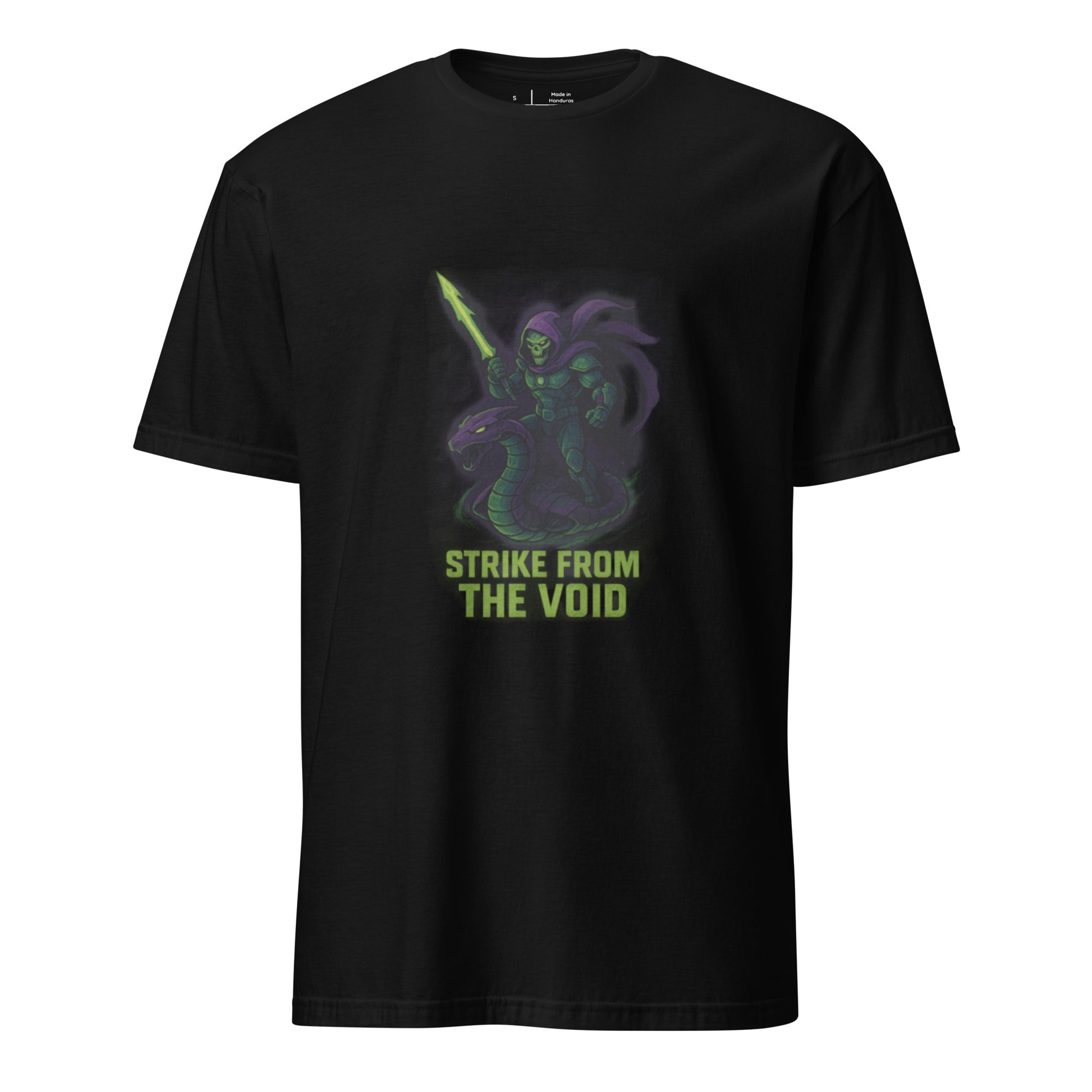 Astro Cobra Dragoon – Void-Serpent Warlord - Short-Sleeve Unisex T-Shirt - Graphic Tee - Black - Front