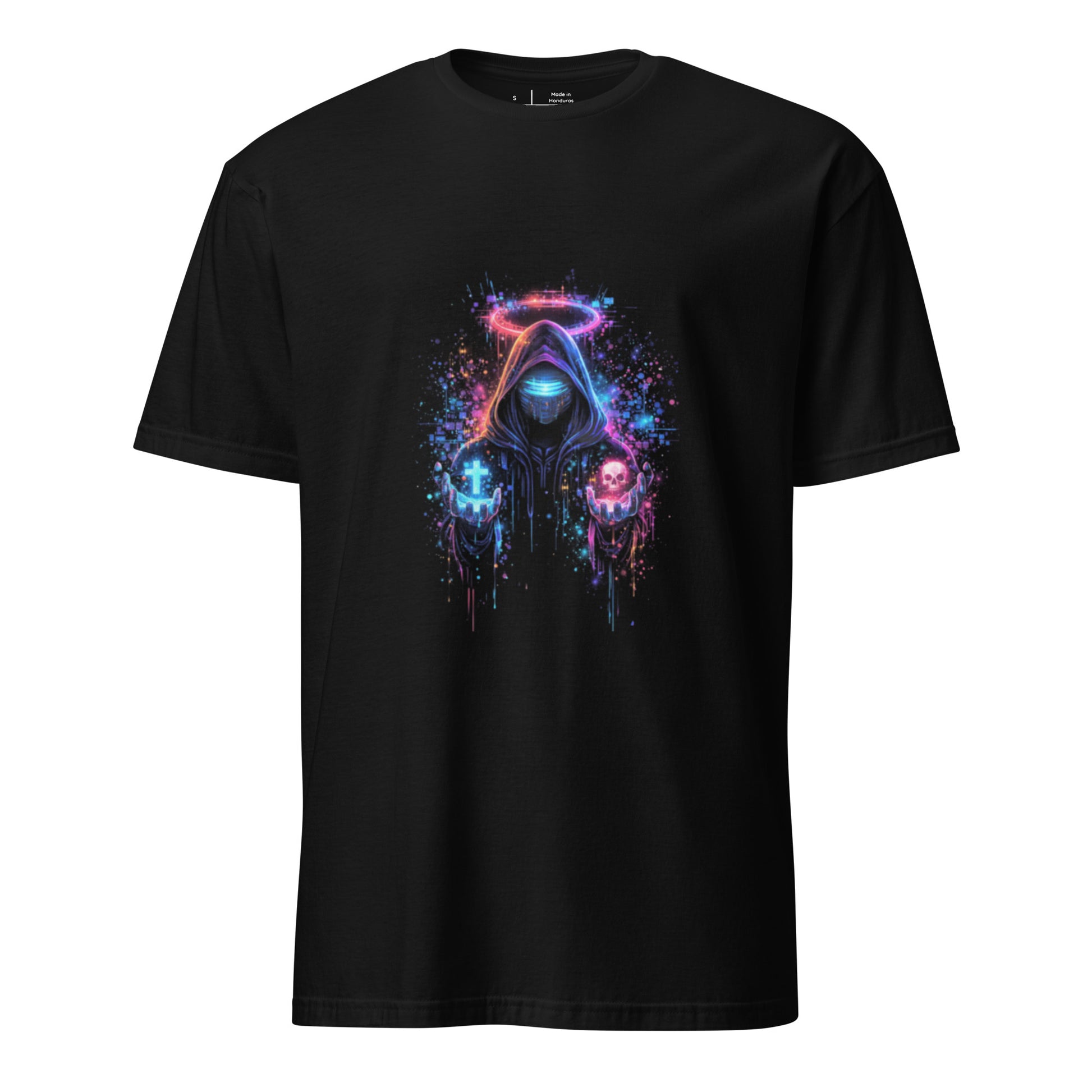 Cyber Saint - Street Relic - Short-Sleeve Unisex T-Shirt - Graphic Tee - Black - Front