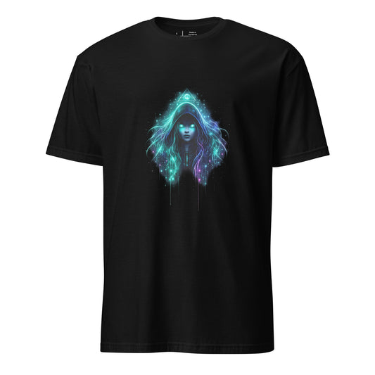 Cyber Oracle – Tech Spiritual - Short-Sleeve Unisex T-Shirt - Graphic Tee - Black - Front