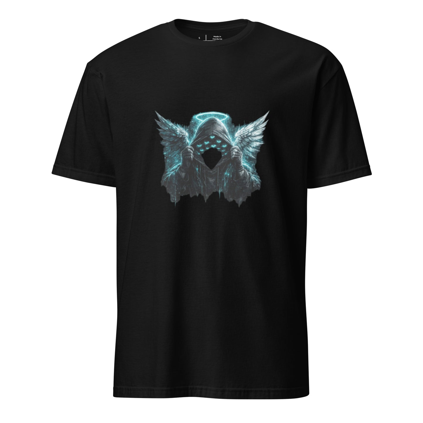 Cover Up Angel: Eyes Wide Open – Cyber Mystic - Short-Sleeve Unisex T-Shirt - Graphic Tee - Black - Front