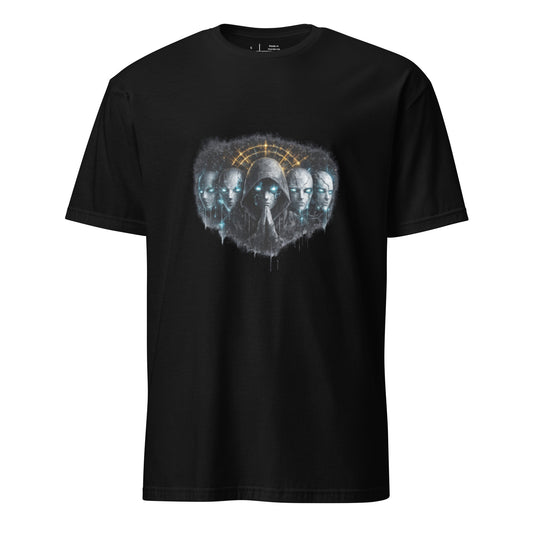 Digital Mask Society – Identity & Anonymity - Short-Sleeve Unisex T-Shirt - Graphic Tee - Black - Front