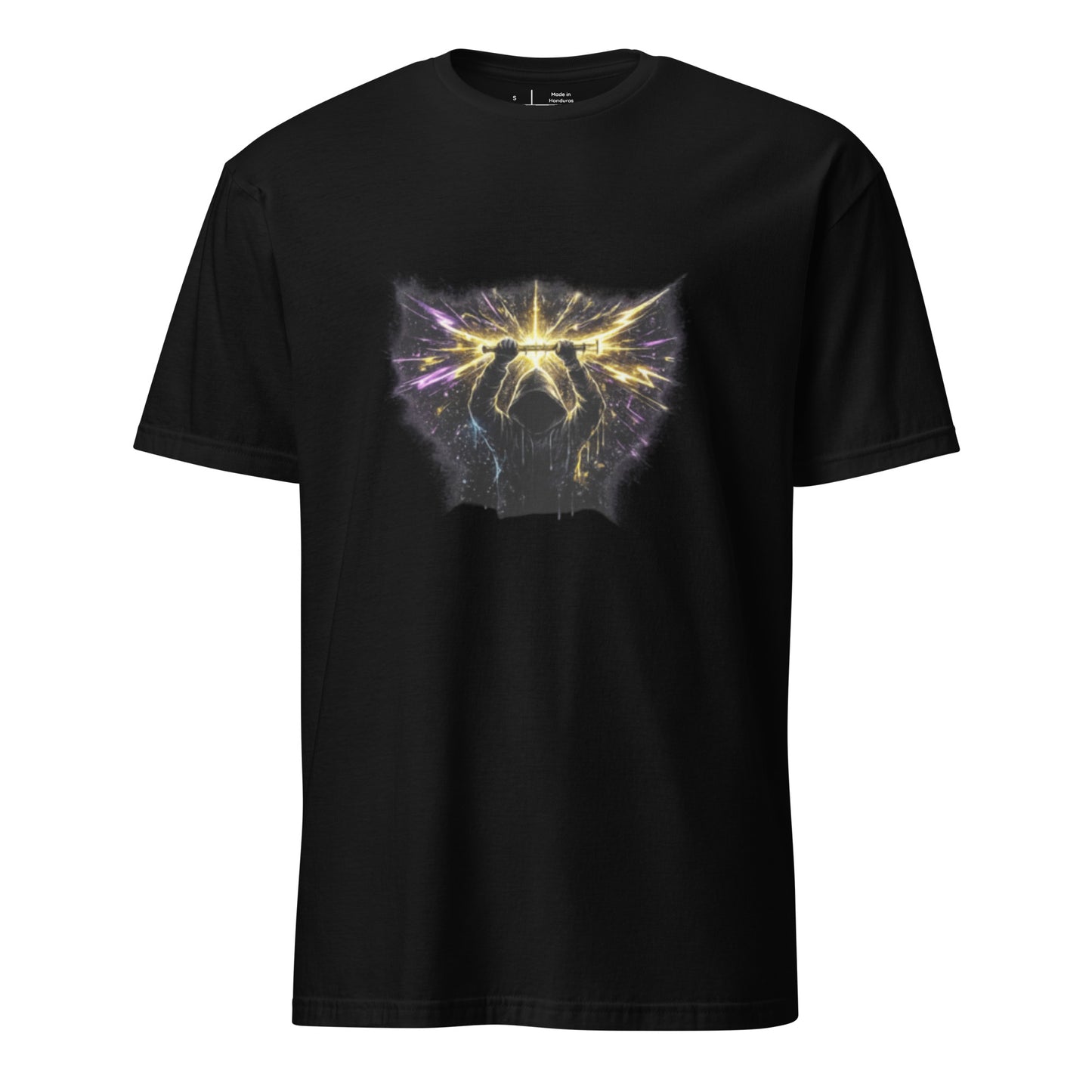 Last Signal Prophet – Cyber Graffiti - Short-Sleeve Unisex T-Shirt - Graphic Tee - Black - Front