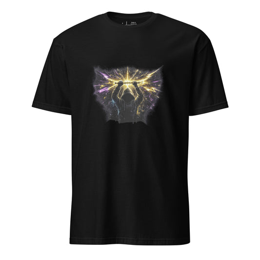 Last Signal Prophet – Cyber Graffiti - Short-Sleeve Unisex T-Shirt - Graphic Tee - Black - Front