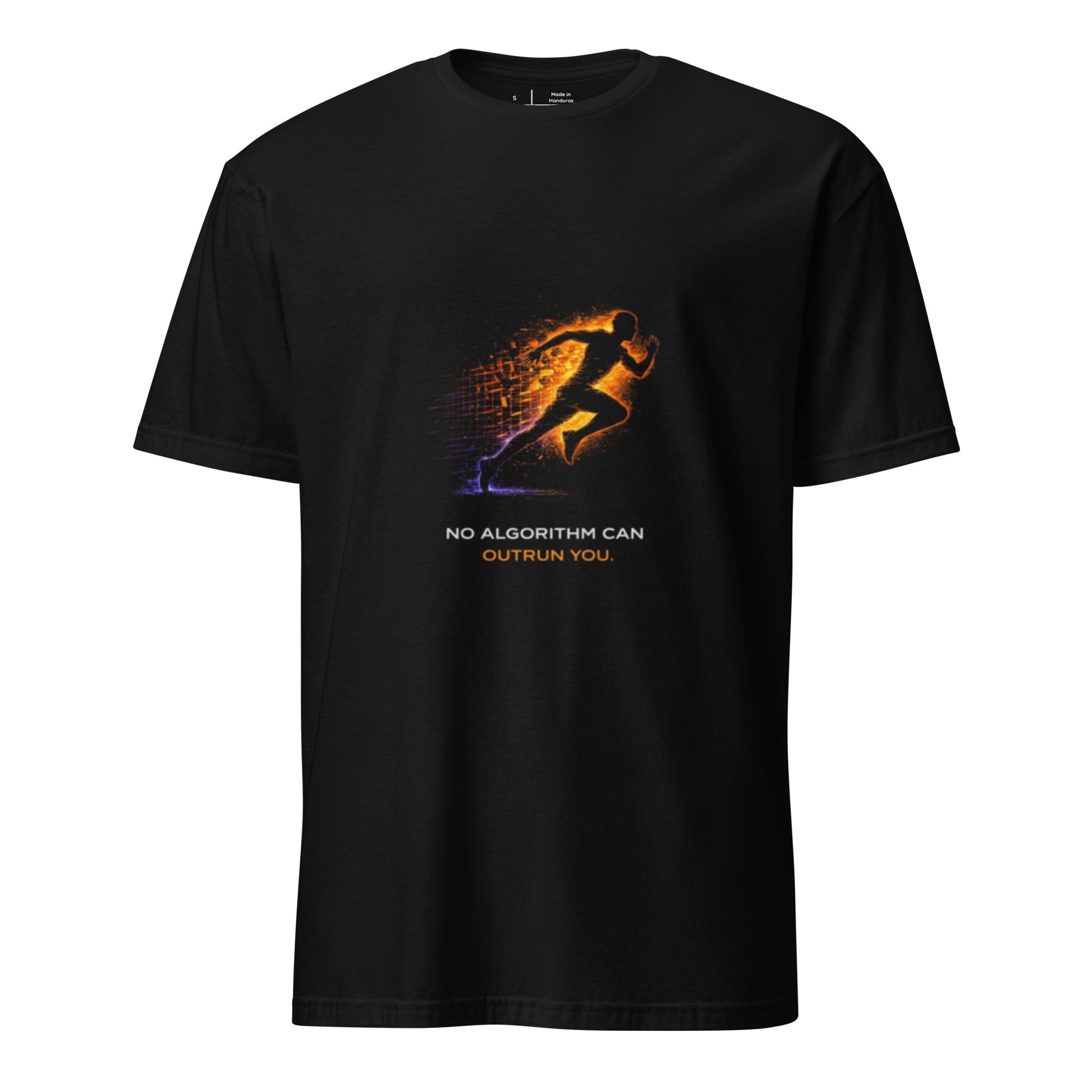 No Algorithm Can Outrun You – Cyber Sport - Short-Sleeve Unisex T-Shirt - Graphic Tee - Black - Front