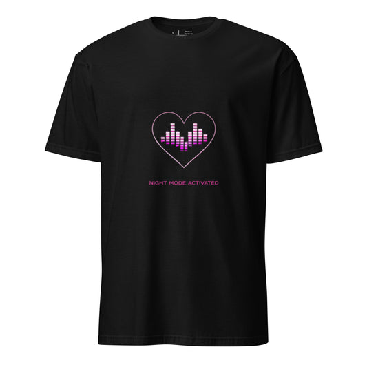 Night Mode Activated – Minimal Club Streetwear - Short-Sleeve Unisex T-Shirt - Graphic Tee - Black - Front