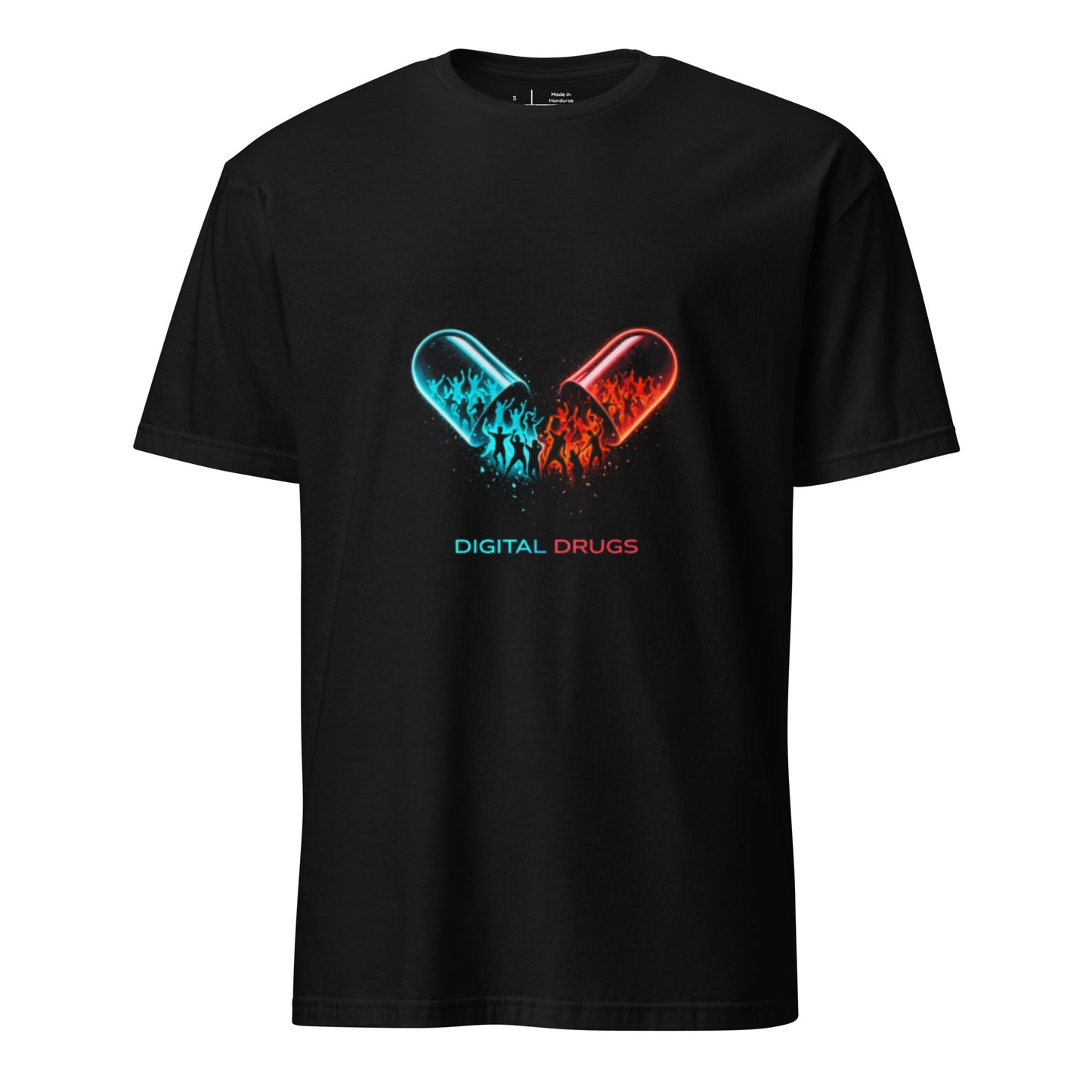 Digital Drugs – Rave Culture - Short-Sleeve Unisex T-Shirt - Graphic Tee - Black - Front
