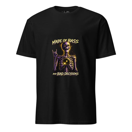 Made Of Bass And Bad Decisions – Cyber Rave - Short-Sleeve Unisex T-Shirt - Graphic Tee - Black - Front