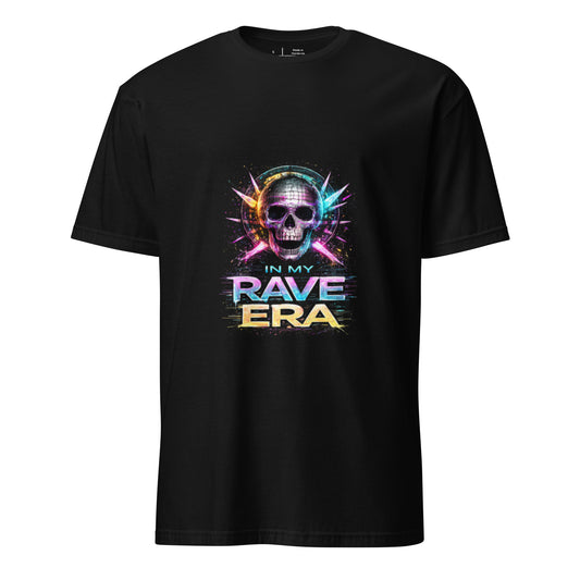 In My Rave Era – Neon Skull Festival - Short-Sleeve Unisex T-Shirt - Graphic Tee - Black - Front