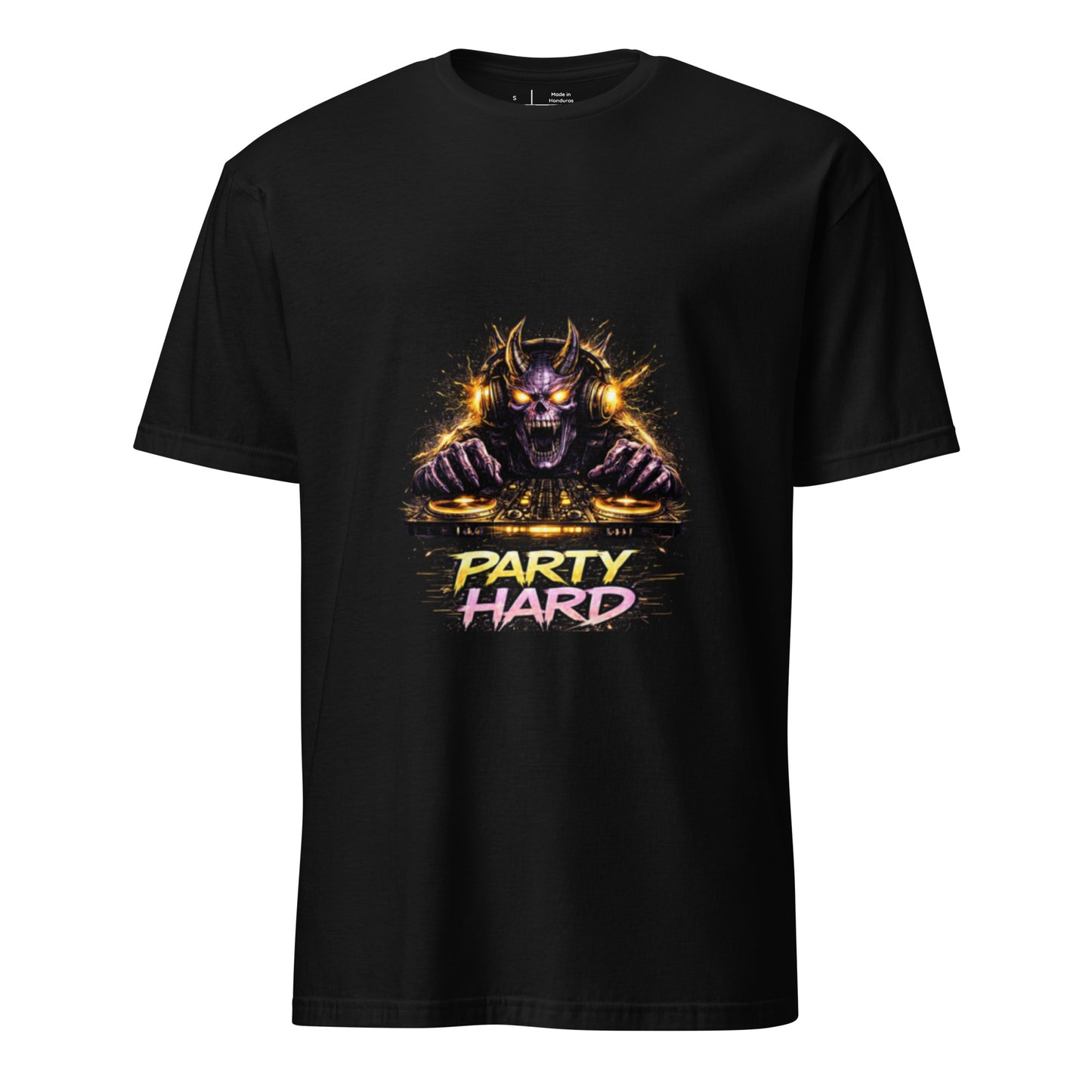 Party Hard – Demon Rave Festival  - Short-Sleeve Unisex T-Shirt Graphic Tee - Black - Front
