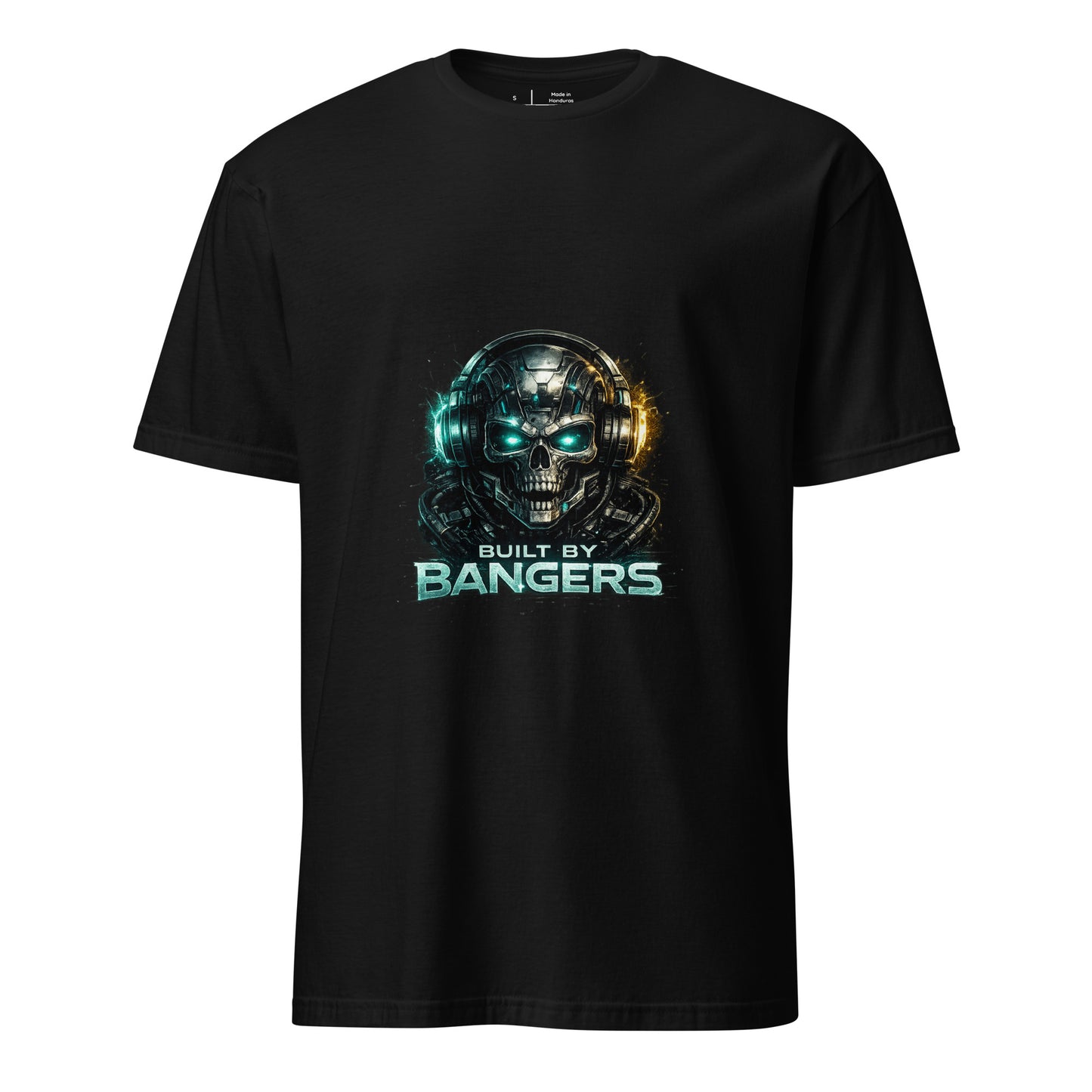 Built By Bangers – Cyber Music - Short-Sleeve Unisex T-Shirt Graphic Tee - Black - Front