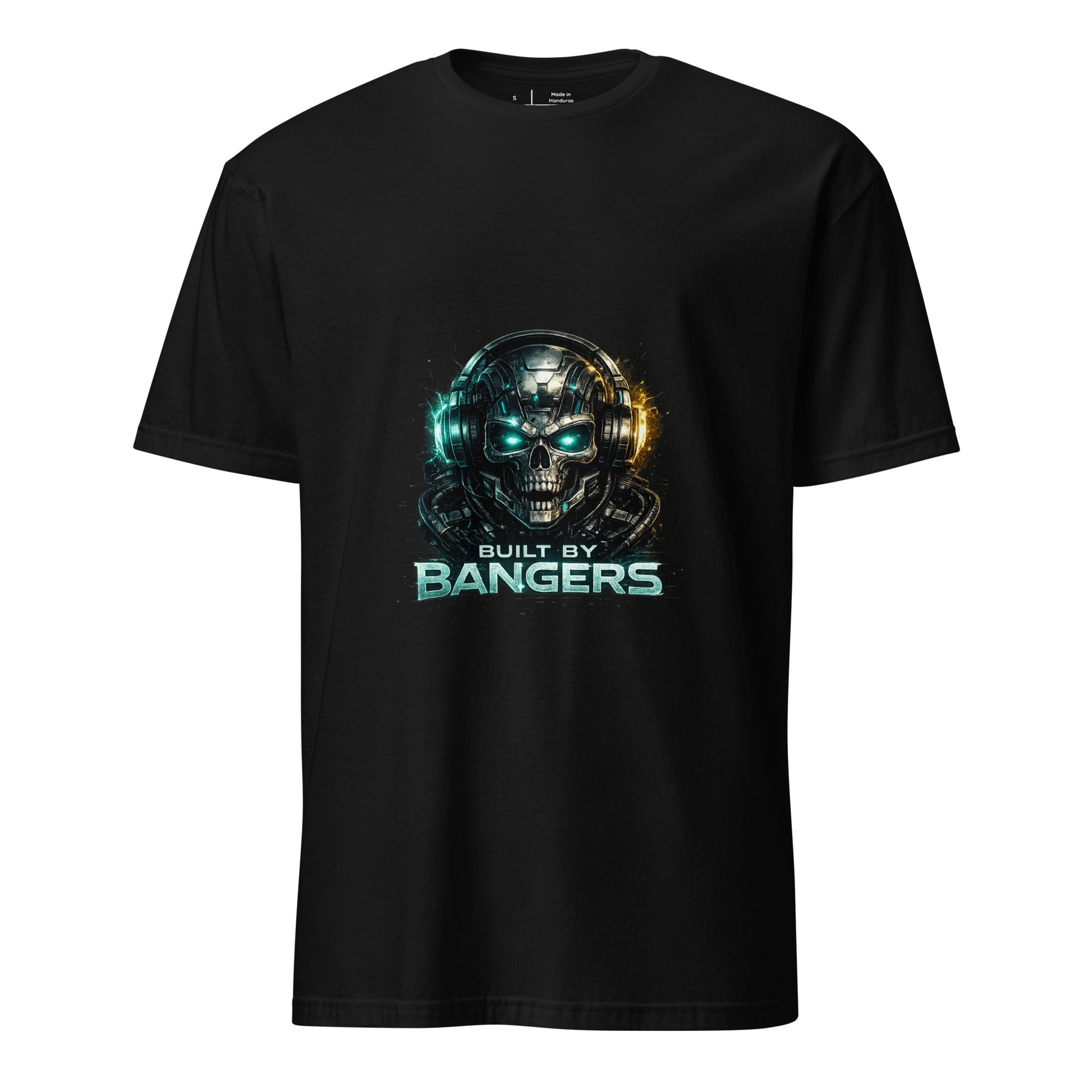 Built By Bangers – Cyber Music - Short-Sleeve Unisex T-Shirt Graphic Tee - Black - Front