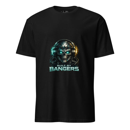 Built By Bangers – Cyber Music - Short-Sleeve Unisex T-Shirt Graphic Tee - Black - Front