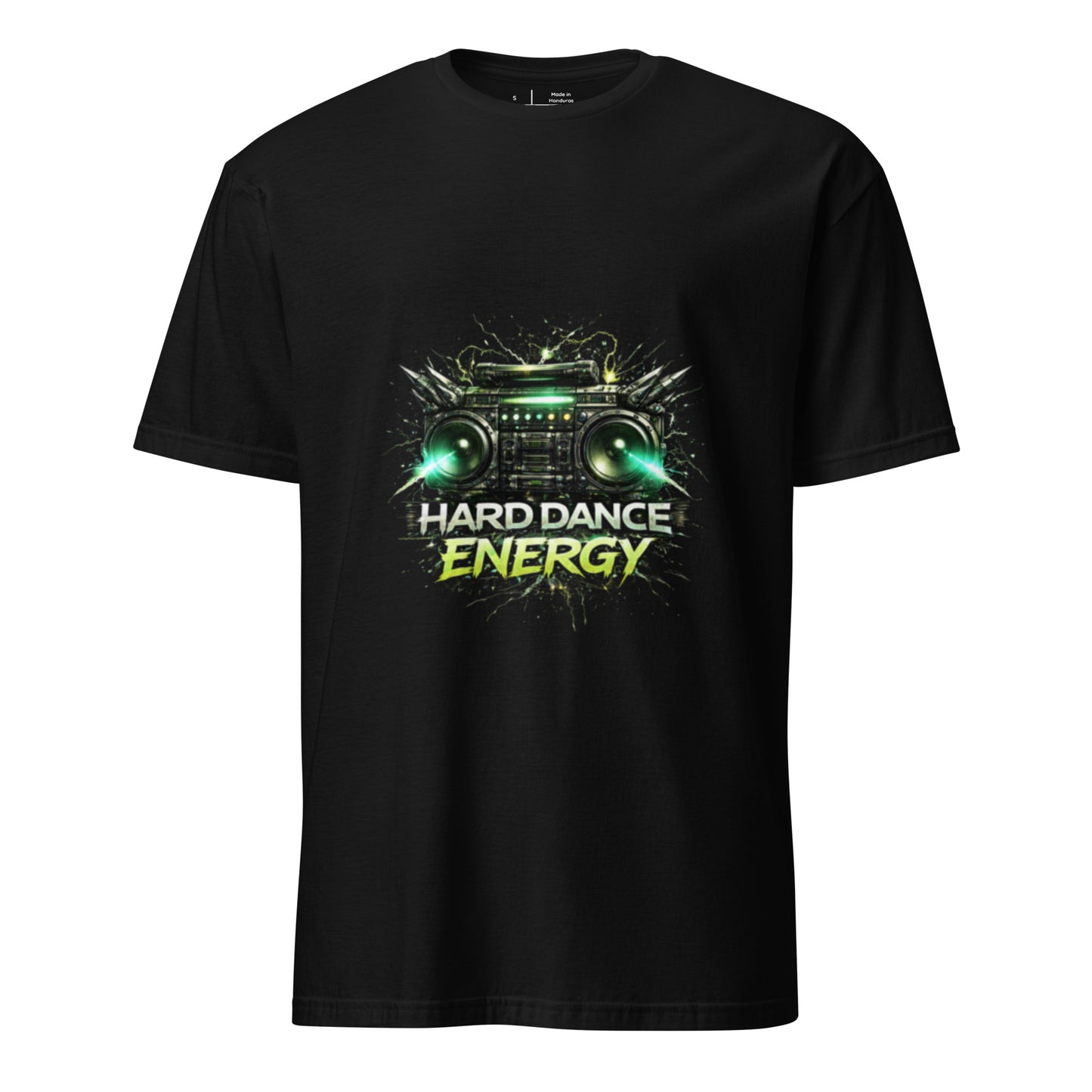 Hard Dance Energy – Festival Sound System - Short-Sleeve Unisex T-Shirt - Graphic Tee - Black - Front