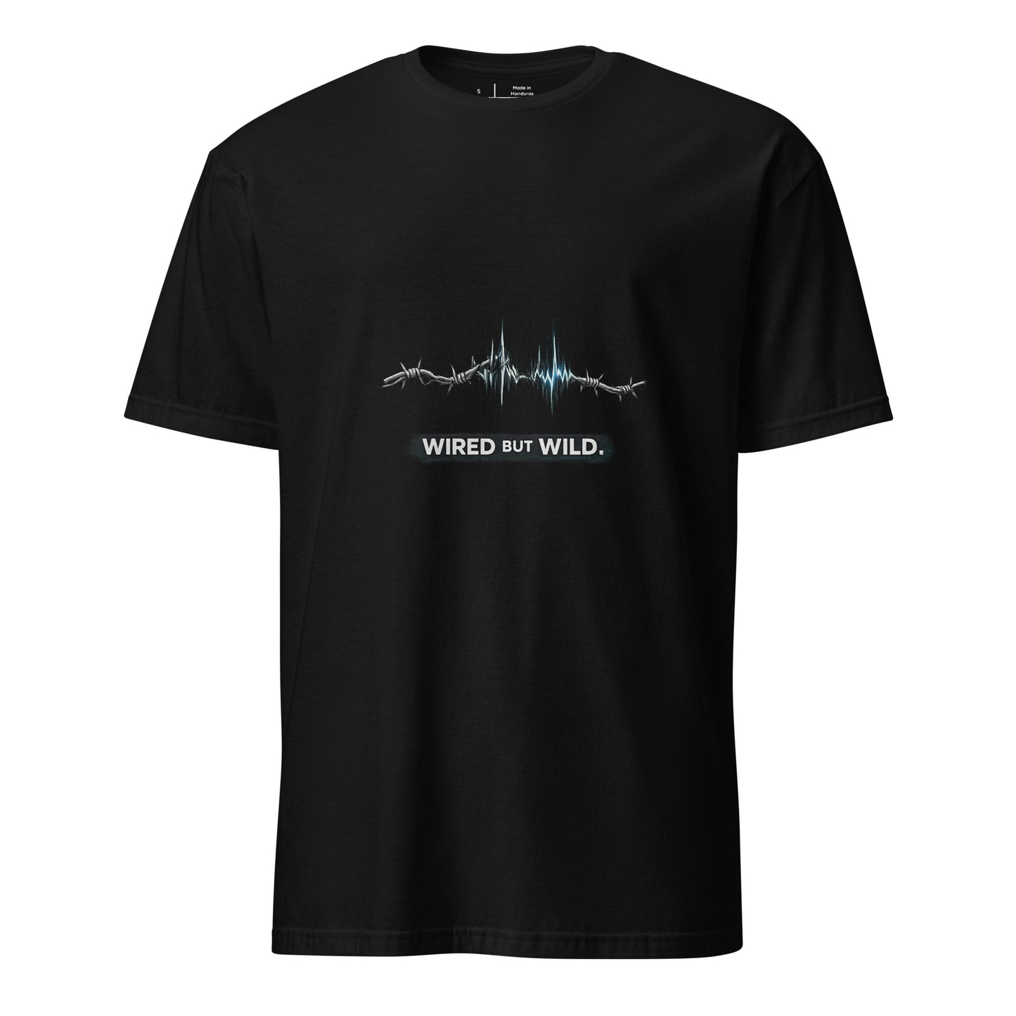 Wired But Wild – Urban Audio - Short-Sleeve Unisex T-Shirt - Graphic Tee - Black - Front