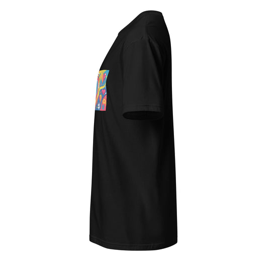 Abstract - Love In Bloom - Short-Sleeve Unisex T-Shirt - Graphic Tee - Black - Left side