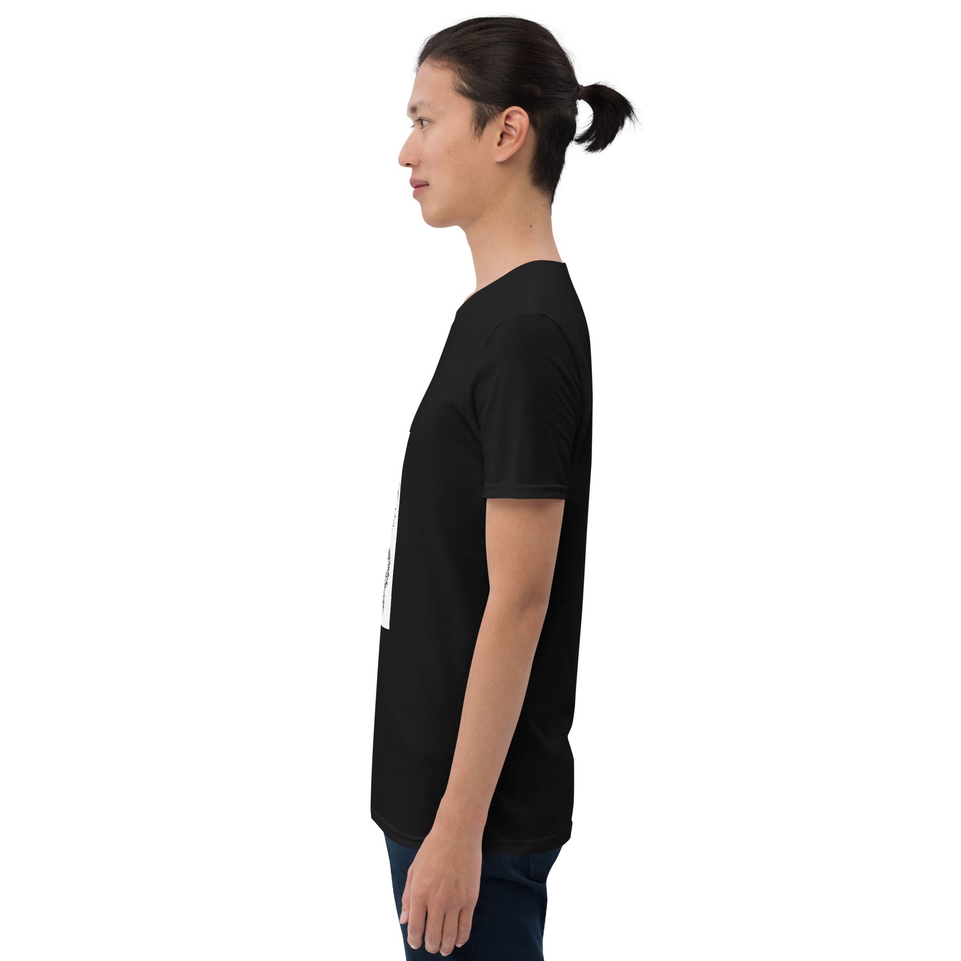Chinese Dragon - Minimalist Design Artwork - Short-Sleeve Unisex T-Shirt - Graphic Tee - Black - Left side