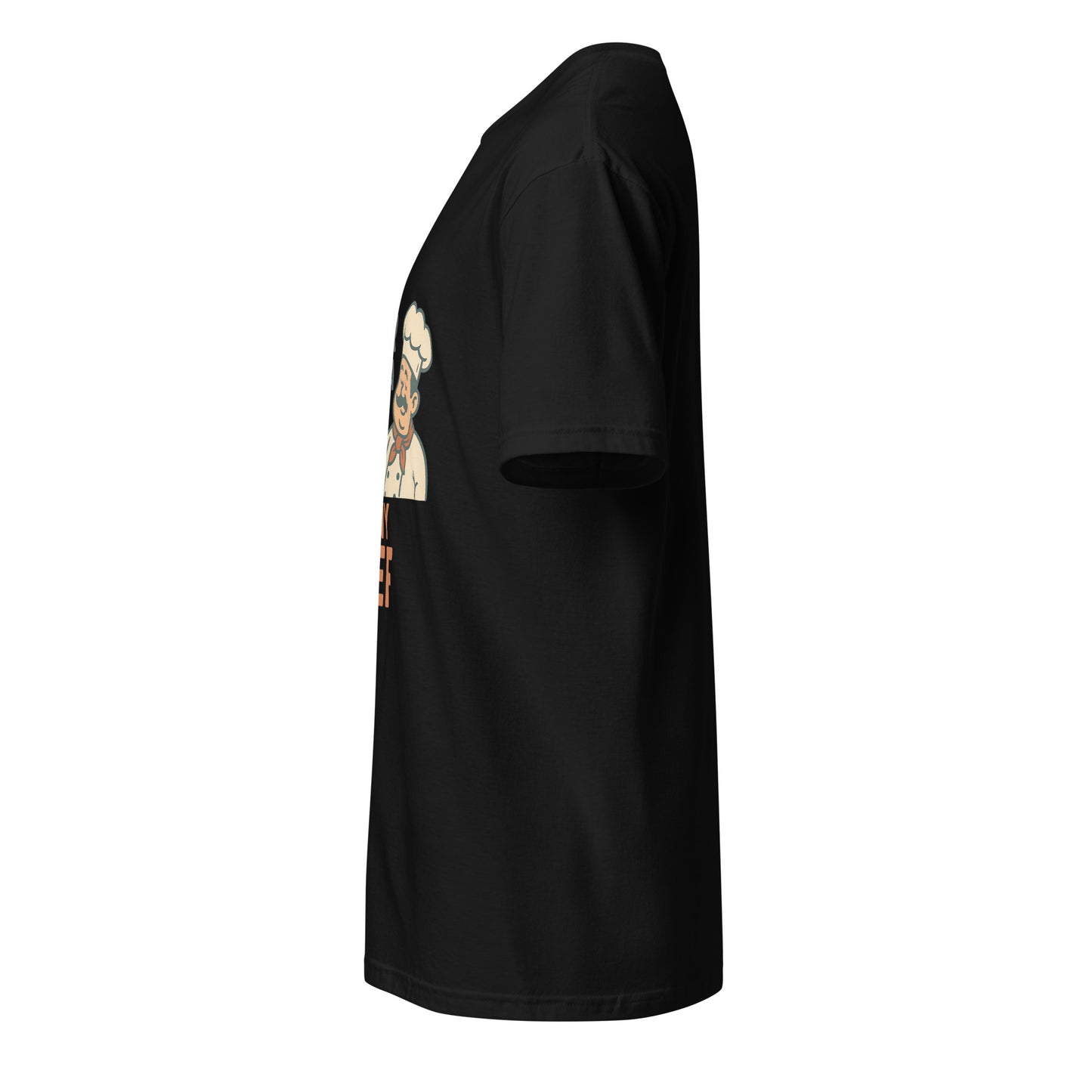 Never Trust A Skinny Chef - Kitchen Truth - Short-Sleeve Unisex T-Shirt - Graphic Tee - Black - Left side