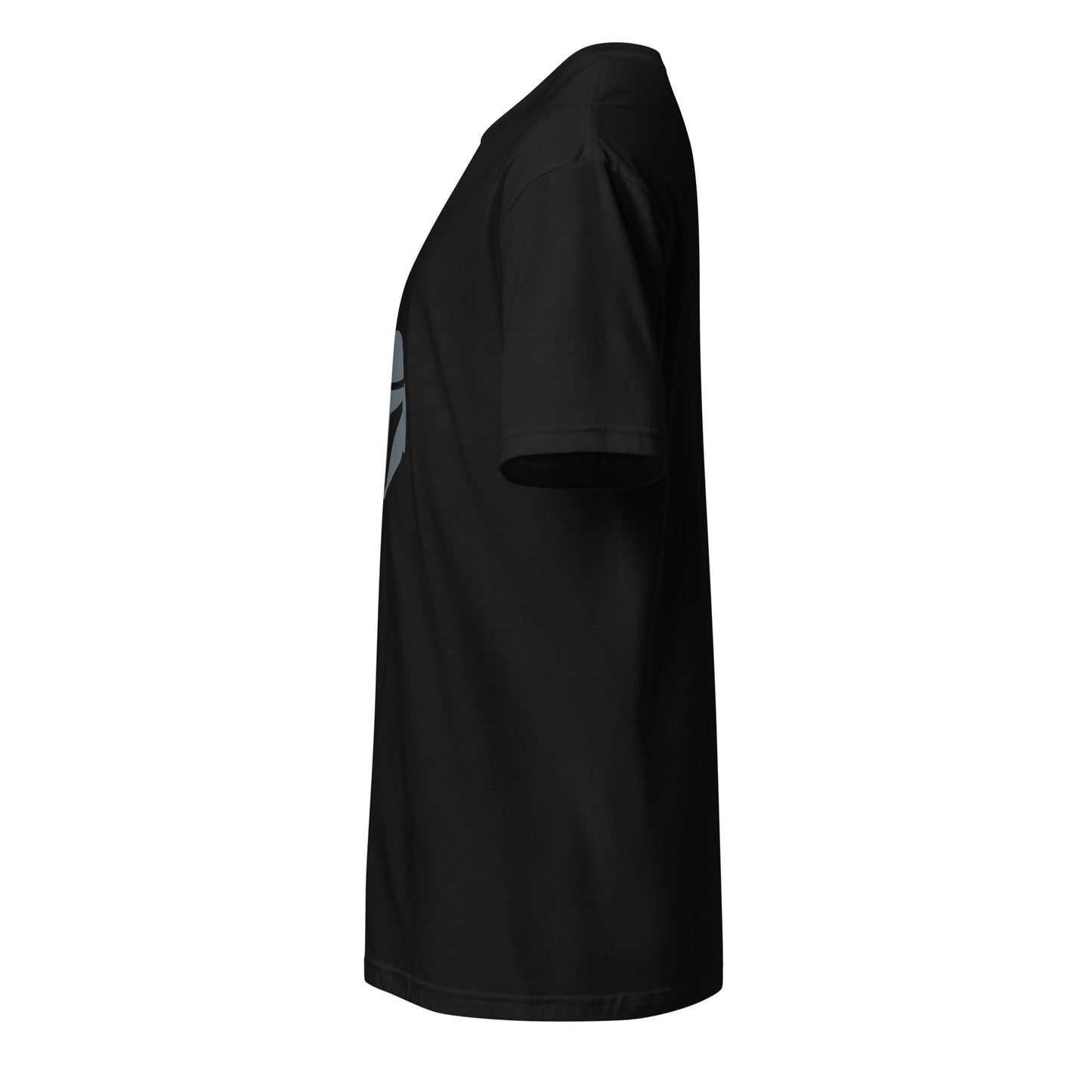 Bounty Hunter - Minimalist Mandalorian Icon - Short-Sleeve Unisex T-Shirt - Graphic Tee - Black - Left side