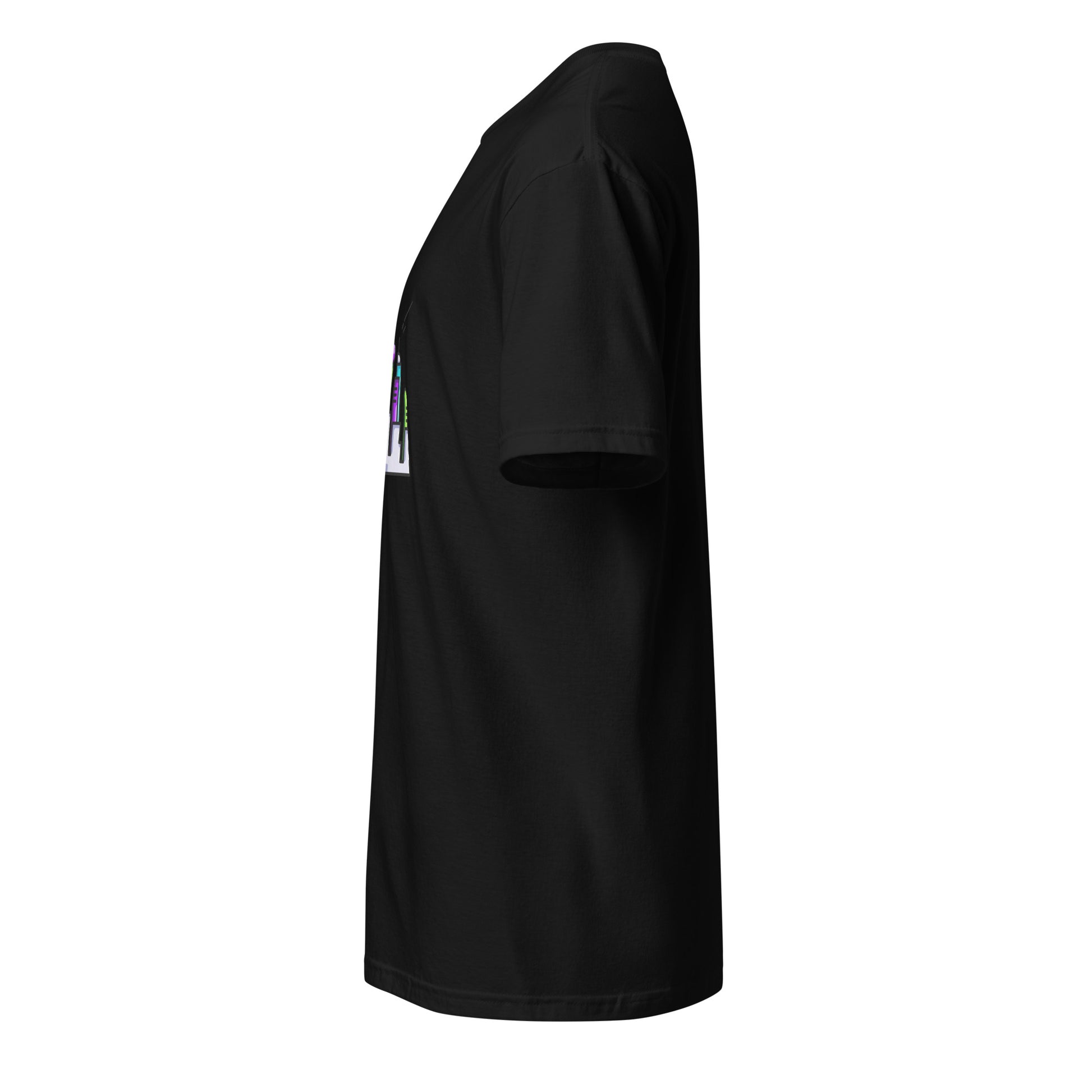 Cyber City 2 - Signal From The Skyline - Short-Sleeve Unisex T-Shirt - Graphic Tee - Black - Left side