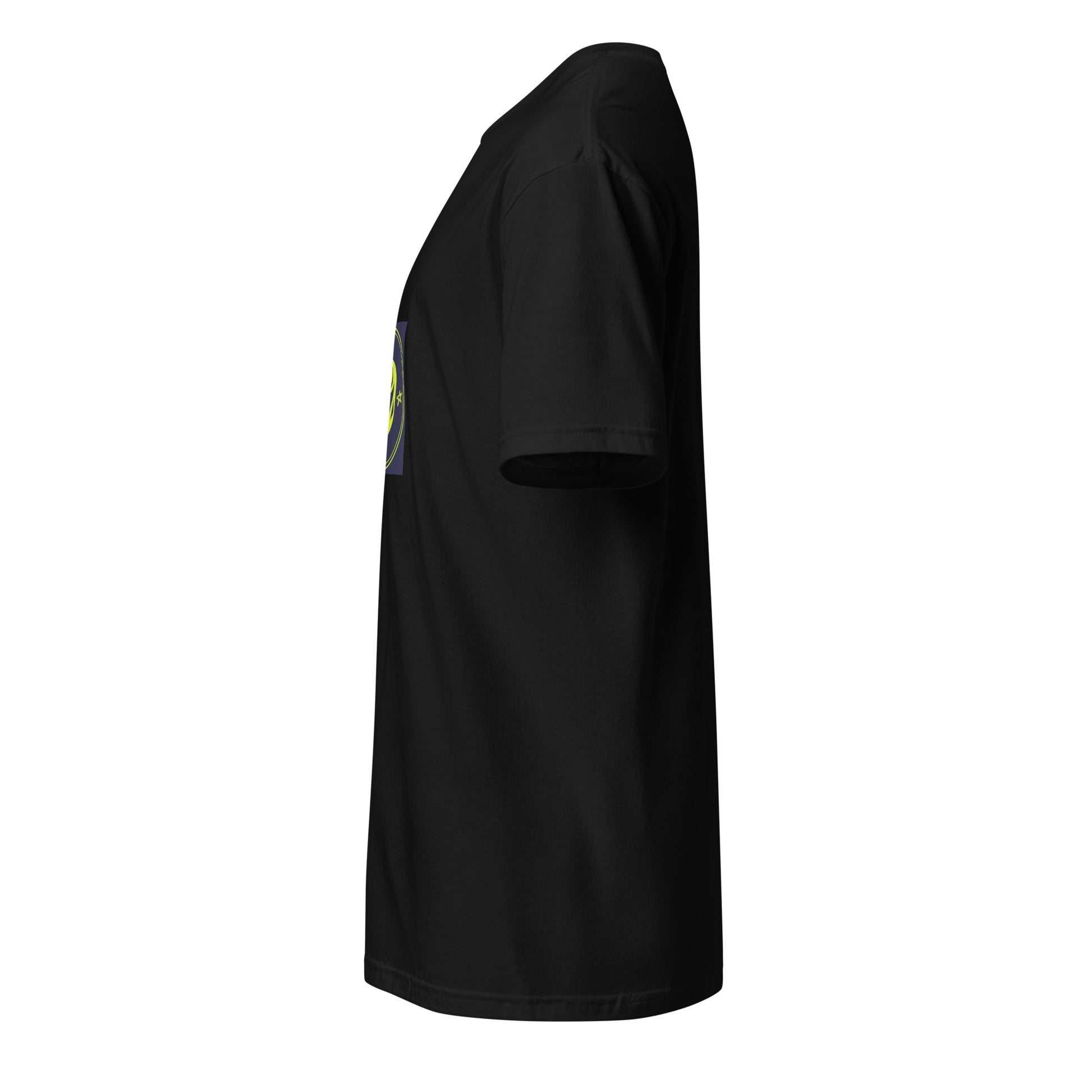 Cosmic logo - Mystical Alien Emblem - Short-Sleeve Unisex T-Shirt - Graphic Tee - Black - Left side