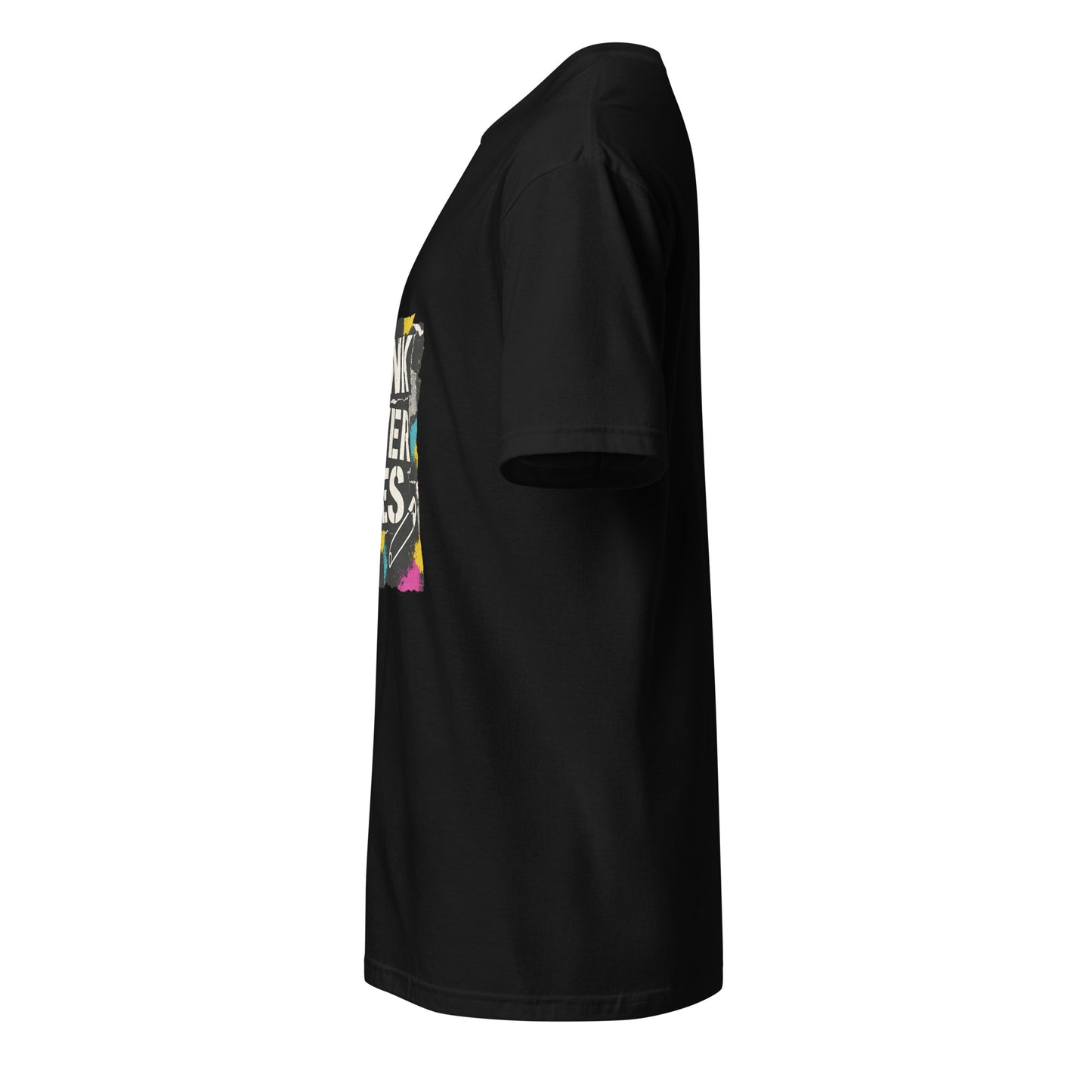 Punk Never Dies – Retro Punk Rock - Short-Sleeve Unisex T-Shirt - Graphic Tee - Black - Left side