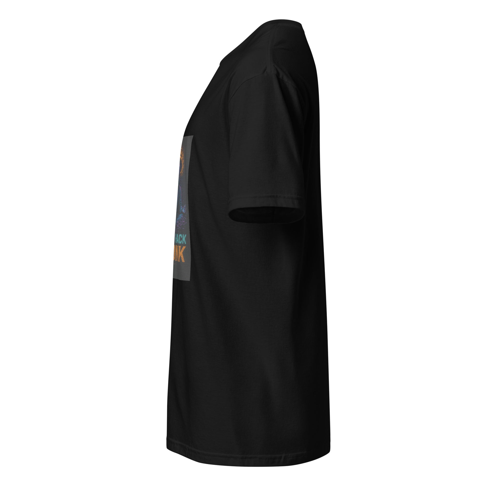 Halo Hack Monk - Digital Calm - Short-Sleeve Unisex T-Shirt - Graphic Tee - Black - Left side