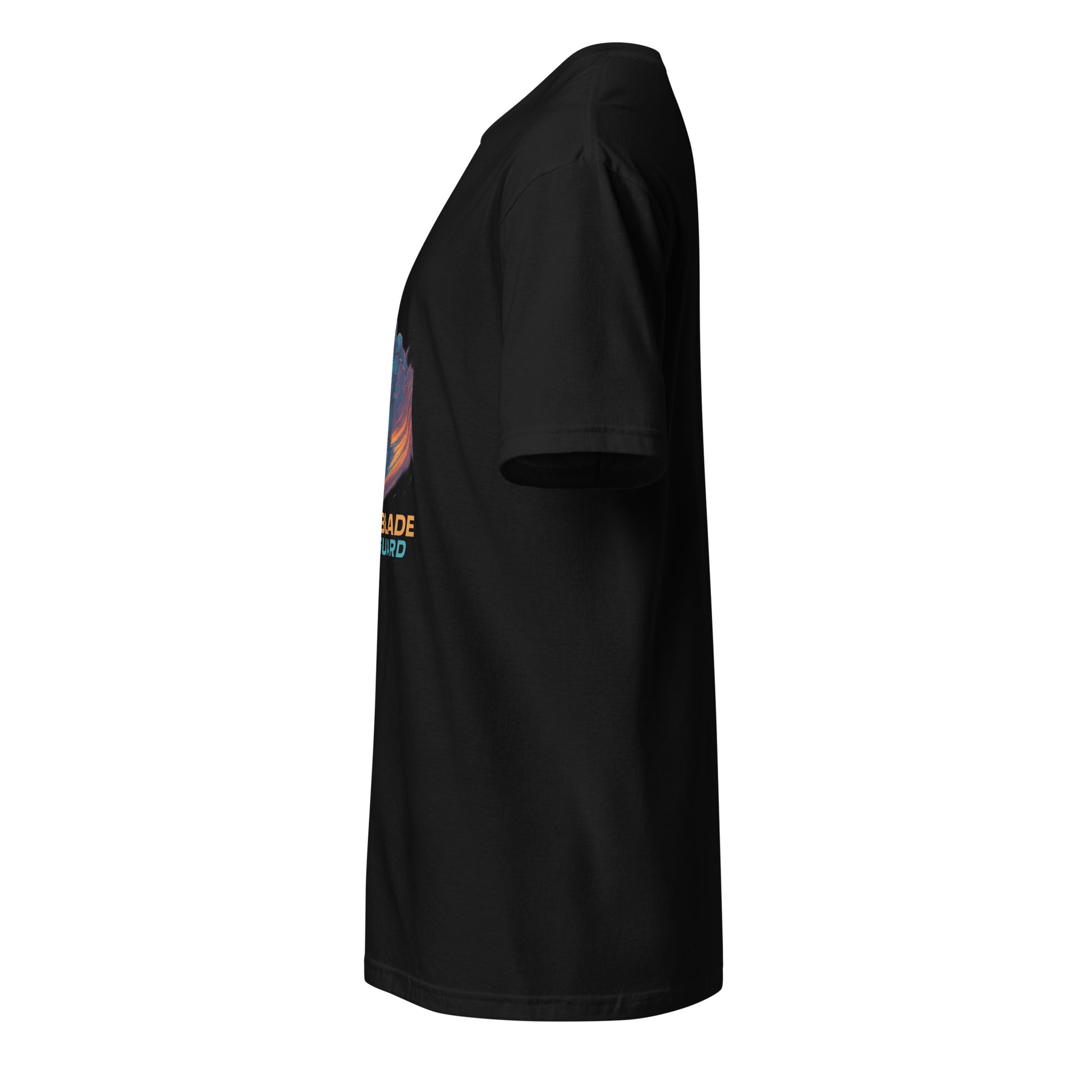 Starblade Vanguard - Cosmic Hero - Short-Sleeve Unisex T-Shirt - Graphic Tee - Black - Left side