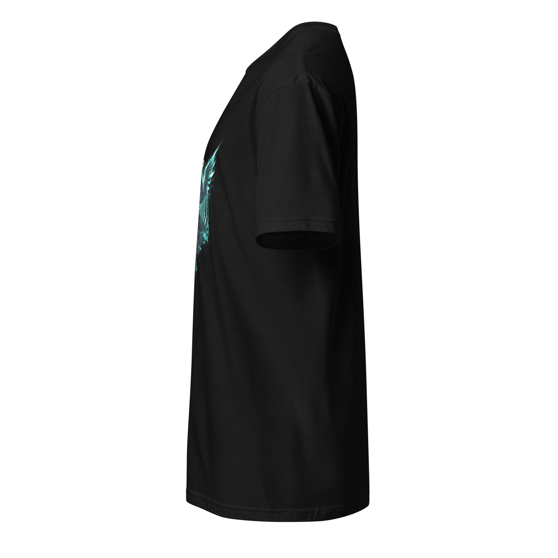 Angel Transmission – Cyber Graffiti - Short-Sleeve Unisex T-Shirt - Graphic Tee - Black - Left side