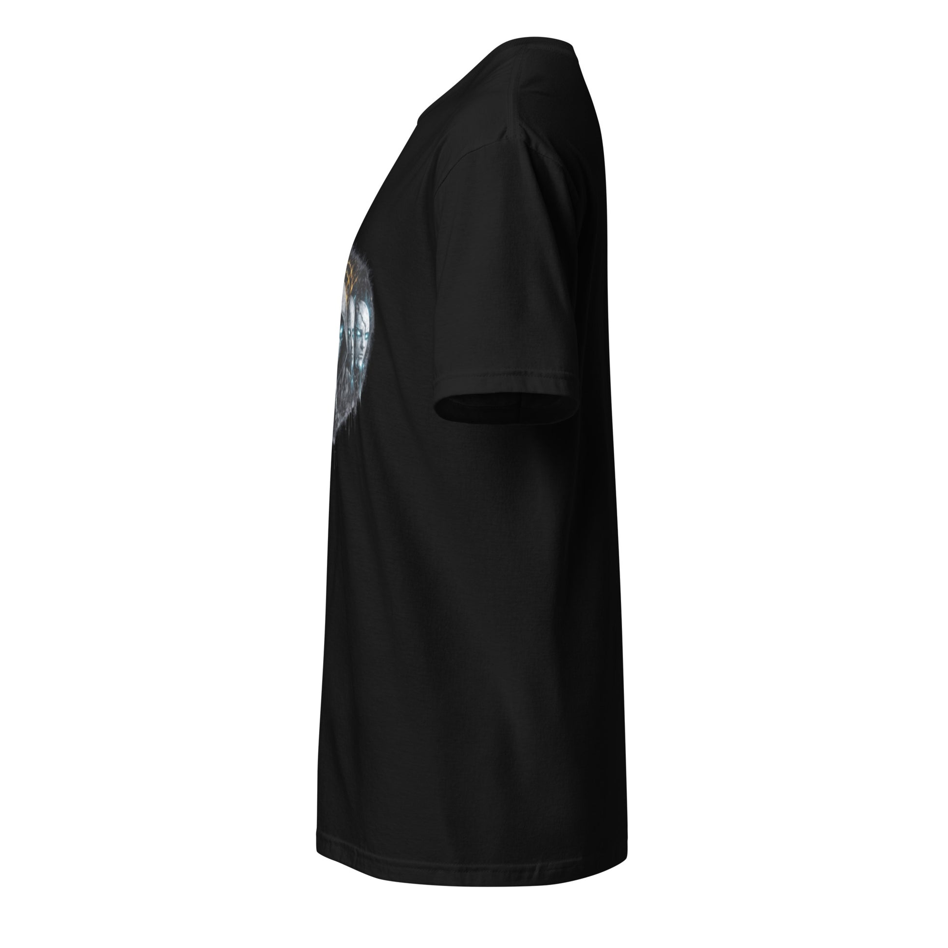 Digital Mask Society – Identity & Anonymity - Short-Sleeve Unisex T-Shirt - Graphic Tee - Black - Left side