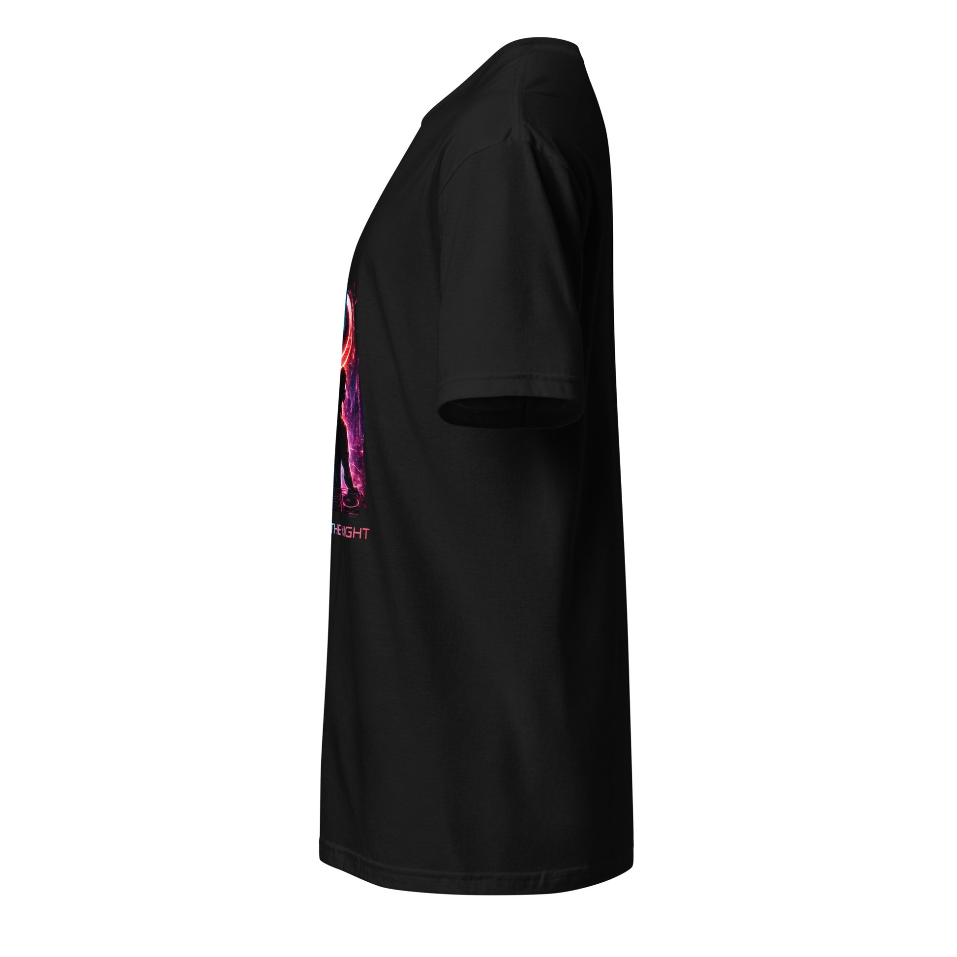 Reboot The Night – Cyber Club - Short-Sleeve Unisex T-Shirt -- Graphic Tee - Black - Left side