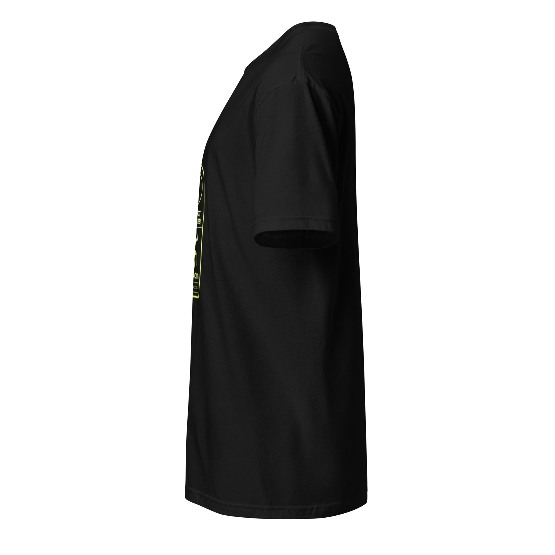 Do Not Disturb: Dancing – Minimal Rave - Short-Sleeve Unisex T-Shirt - Graphic Tee - Black - Left side