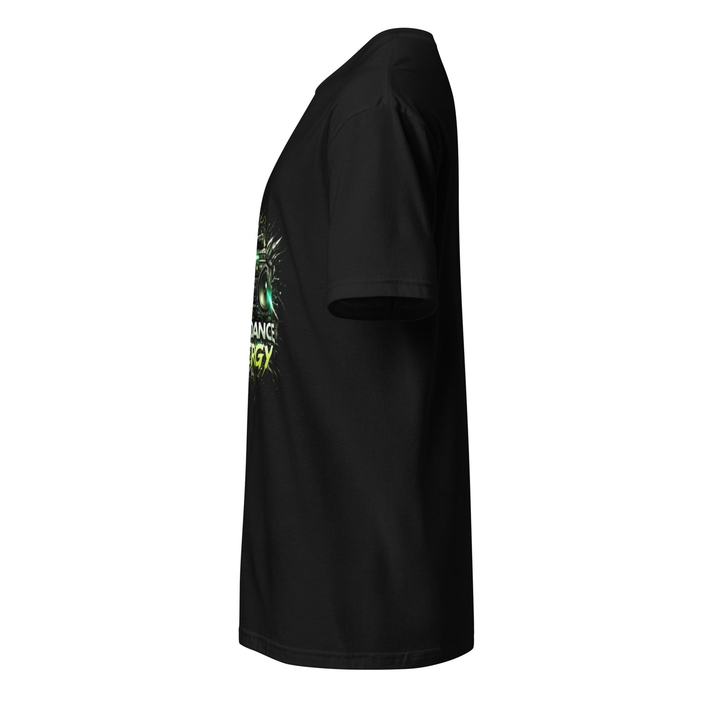 Hard Dance Energy – Festival Sound System - Short-Sleeve Unisex T-Shirt - Graphic Tee - Black - Left side