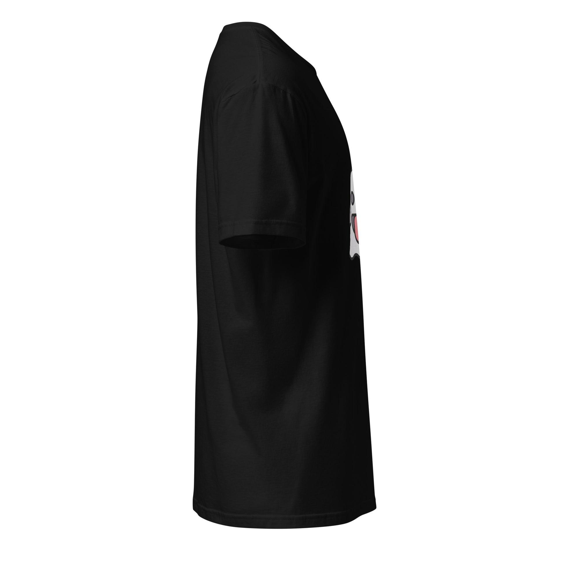 Spooky - Cheeky Ghost Vibes - Short-Sleeve Unisex T-Shirt - Graphic Tee - Black - Right side