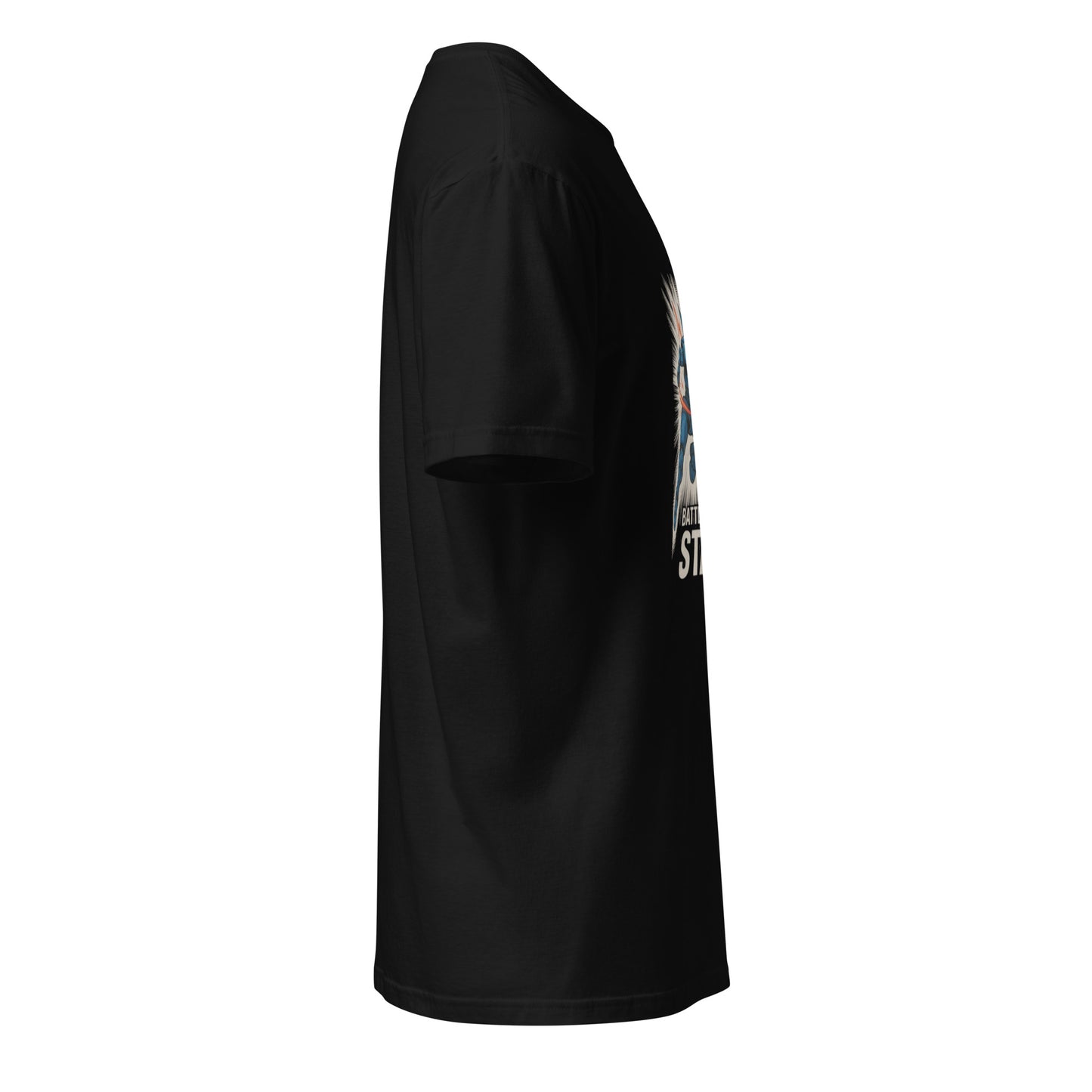 Battle Routine: Start! – Manga Mecha - Short-Sleeve Unisex T-Shirt - Graphic Tee - Black - Right side