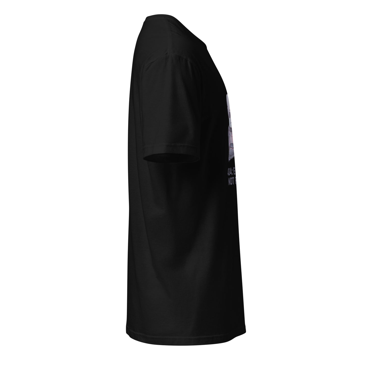 404: Emotion Not Found – Glitch Heart Robot  - Short-Sleeve Unisex T-Shirt - Graphic Tee - Black - Right side