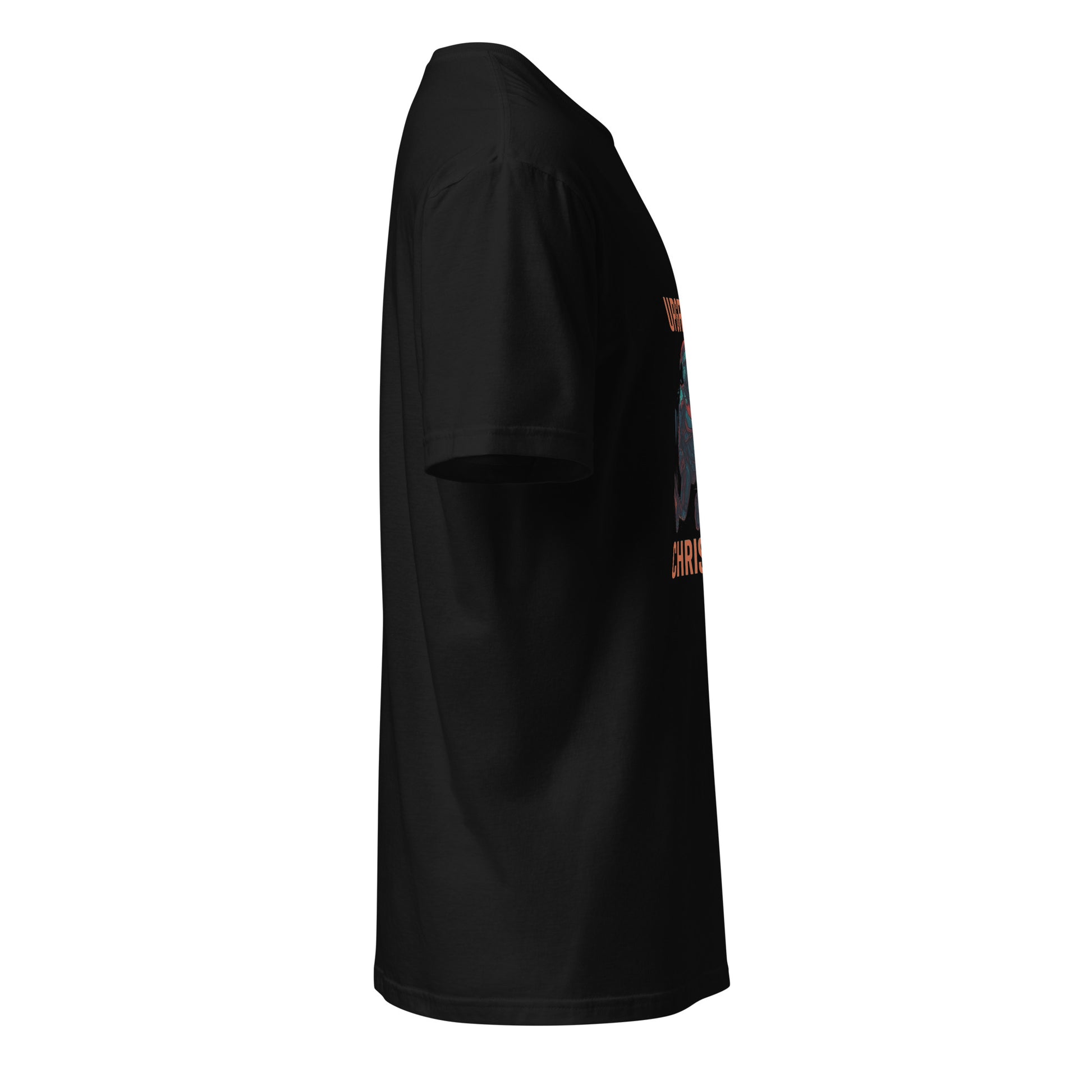 Cyber Santa 2099 - Upgrading Christmas - Short-Sleeve Unisex T-Shirt - Graphic Tee - Black - Right side