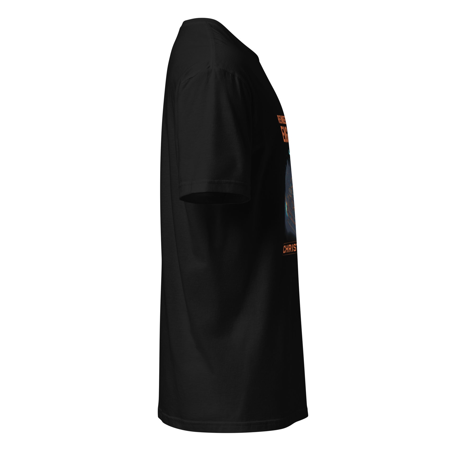 Mecha Reindeer Squadron - Short-Sleeve Unisex T-Shirt - Graphic Tee - Black - Right side